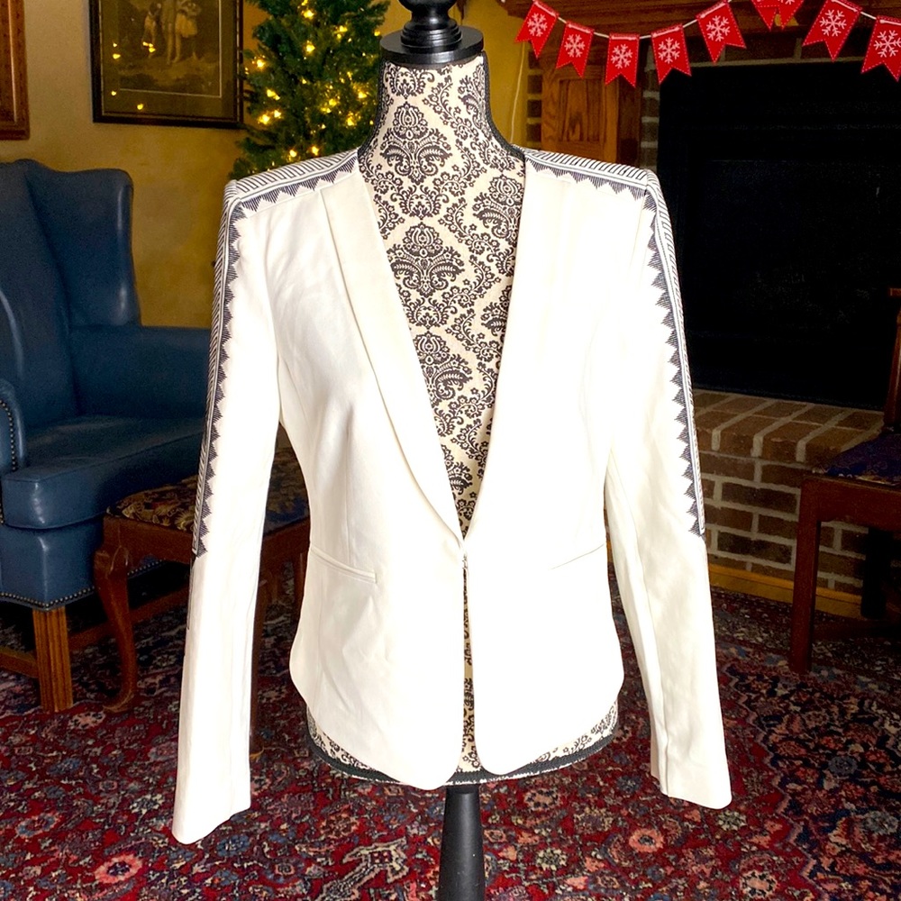 BCBGeneration White Blazer with Black Trim